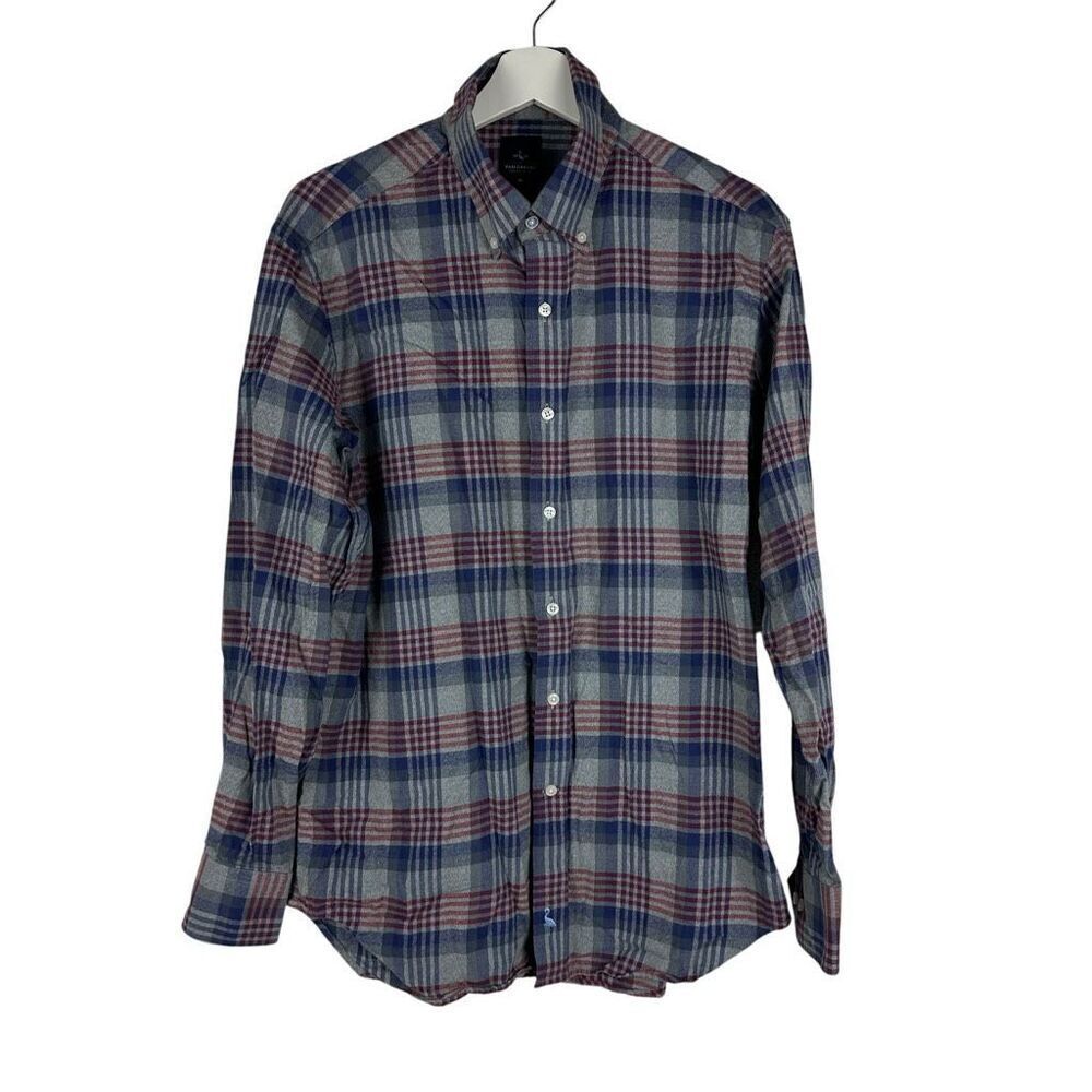TailorByrd Men's Cranberry Plaid Long Sleeve Shirt size XL